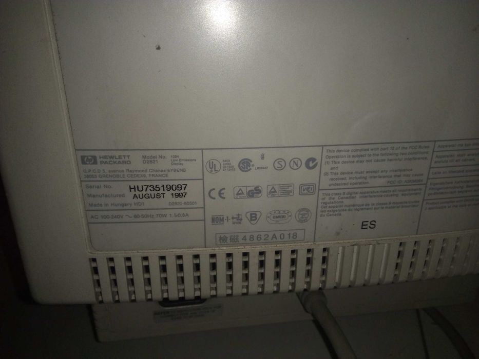 Monitor HP antigo64287331731587122
