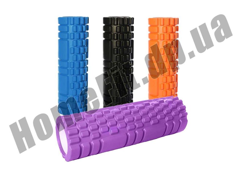 Масажний ролик EasyFit 30-33 см+ЧОХОЛ/валик мфр для йоги, спини та ніг