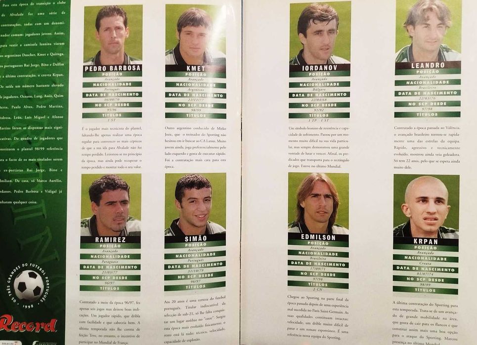 Moedas banhadas a prata de jogadores do Sporting Clube Portugal
