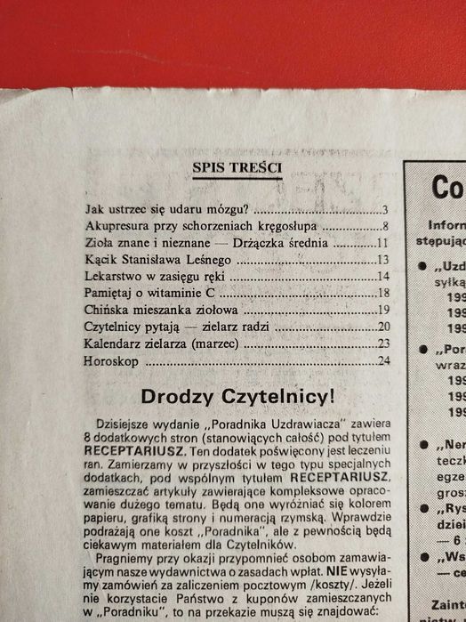 Poradnik uzdrawiacza, marzec 1996, nr 3/40