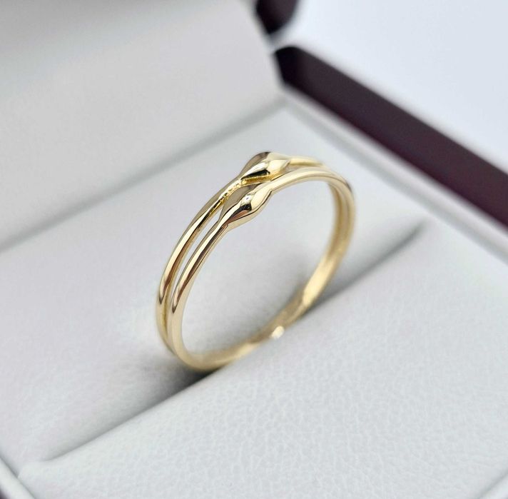 Piękny złoty pierścionek 1,12g PR.585 14K R.13 CASH LOMBARD SKUP ZŁOTA