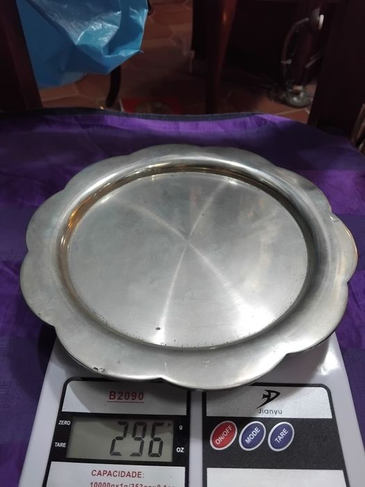 Jarro com salva em prata com marca e contraste