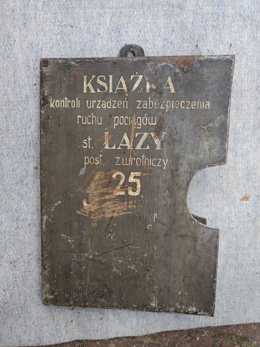 Stacja Łazy PKP PRL teczka posterunek nastawnia