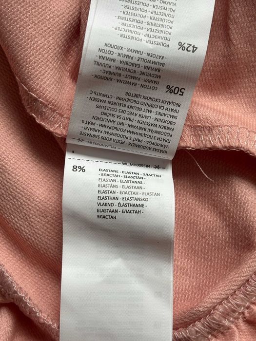Mohito sukienka pudrowy róż z kwiatami cekinami falbaną S