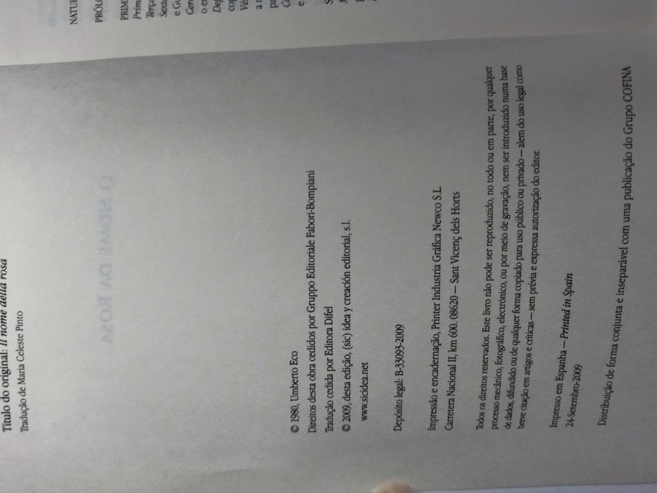 Umberto ECO O Nome Da Rosa