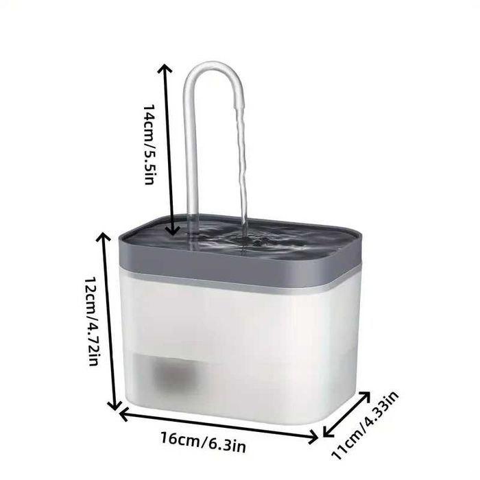 Fonte de agua gatos cão bebedouro filtro alimentador USB Preto NOVO