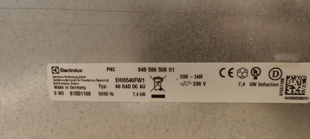 Płyta indukcyjna Elektrolux