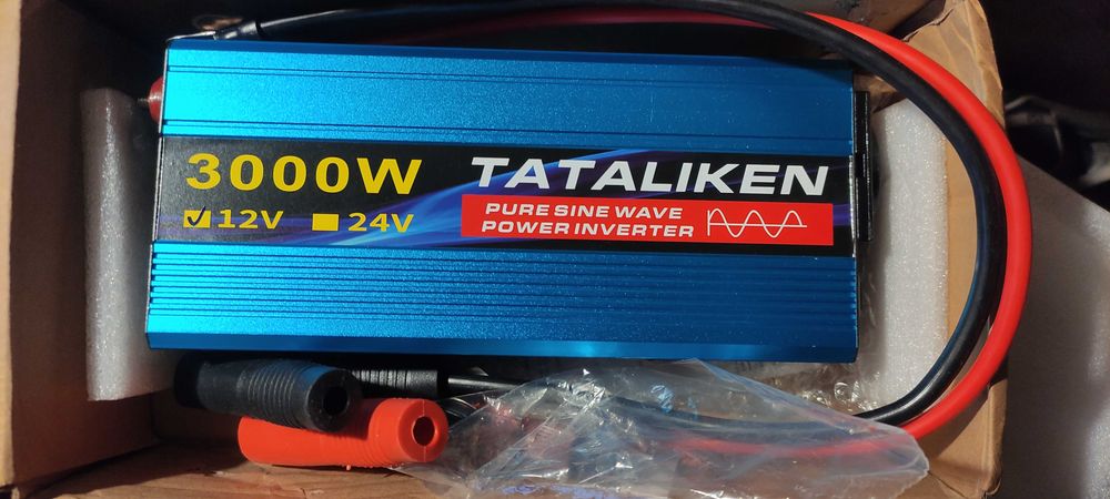 Інвертор 3000 Вт. Чиста синусоїда з DC 12V на AC 220V 50 HZ 3000W 3кВт