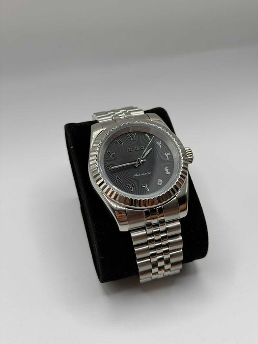 Zegarek Seiko Mod Datejust Arabic Czarny Noire Night