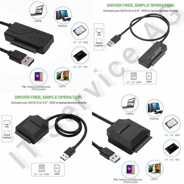 Карман Кабель Адаптер optibay TypeC USB SATA с блок питан для диск HDD