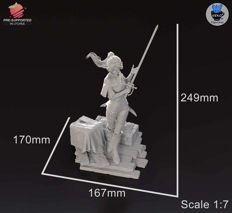 Figurka Maelle Clair Obscur Expedition 33 Nekofigurines Garage kit 14K