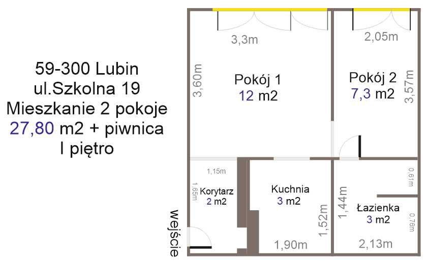 Mieszkanie – Lubin, Osiedle Centrum, powiat lubiński - Widok 2