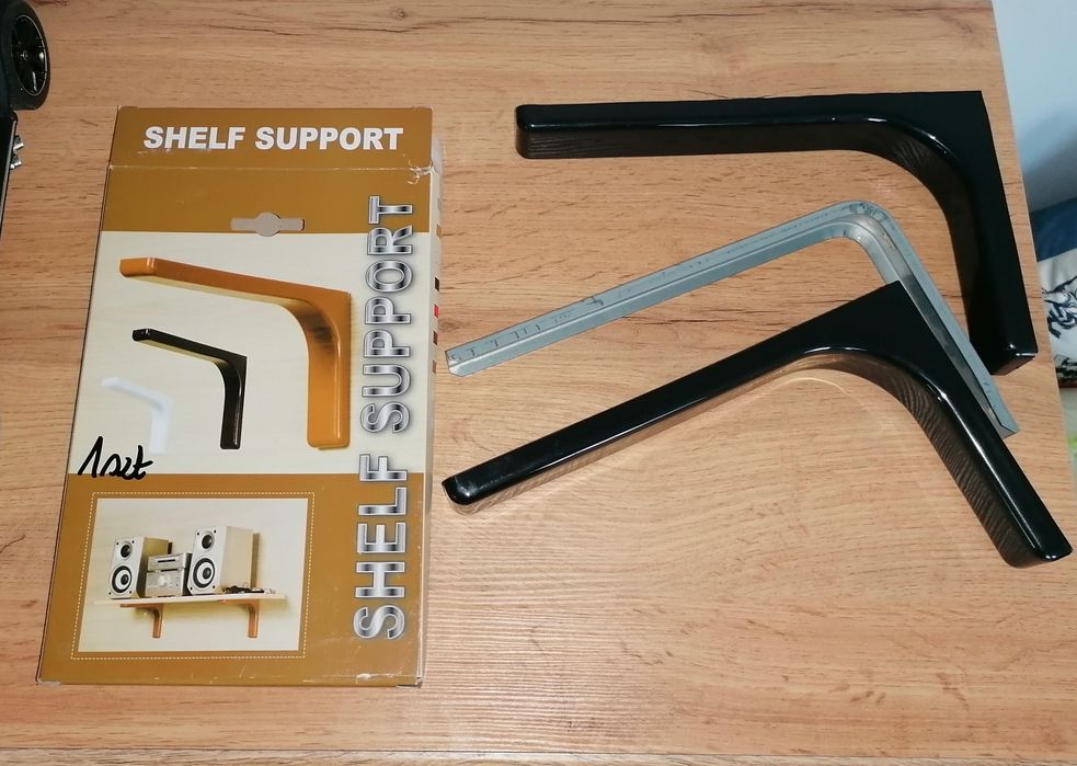 Uchwyty/wsporniki do półki w kolorze czarnym Nowe/ komplet