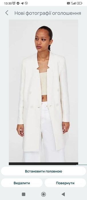 ПіджакZara подовжений,пальто,блейзер