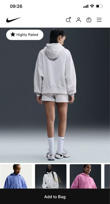 Худі на флісі оверсайз жіноче Nike W Nsw Phnx