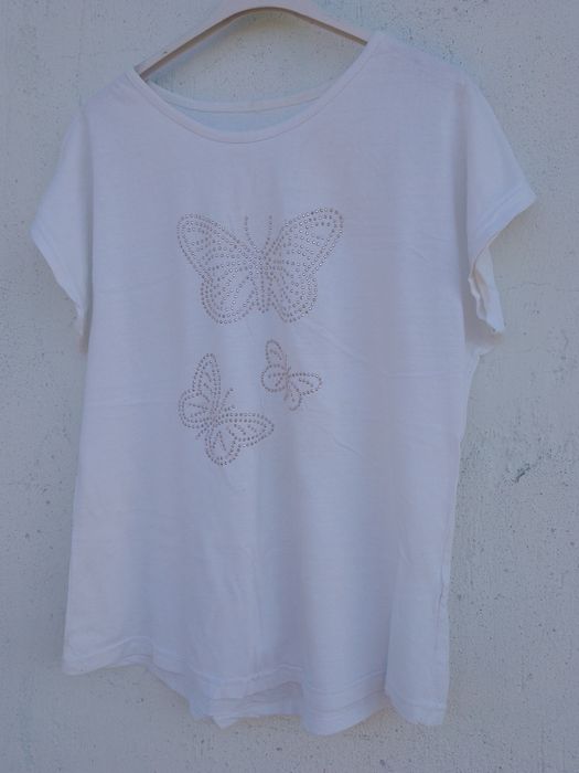 Bluzka damska biała bawełniana rozmiar M L