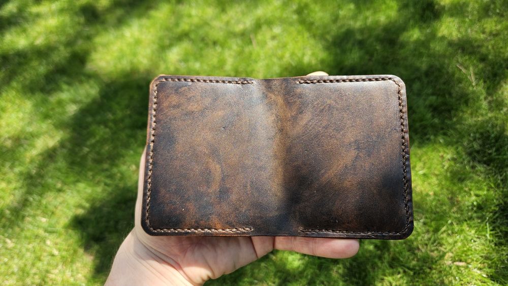 Borubar Skóroszyj - mini portfel z cielęcej skóry