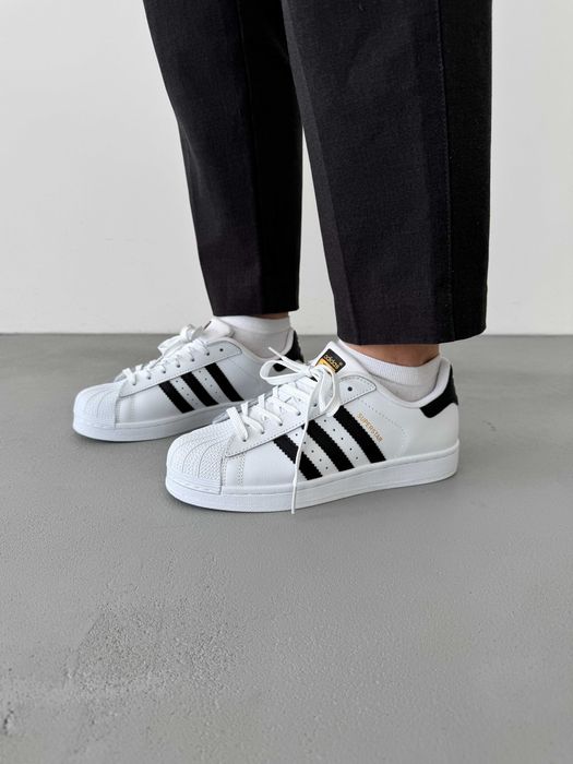 ‼️Кросівки Adidas Superstar White Black