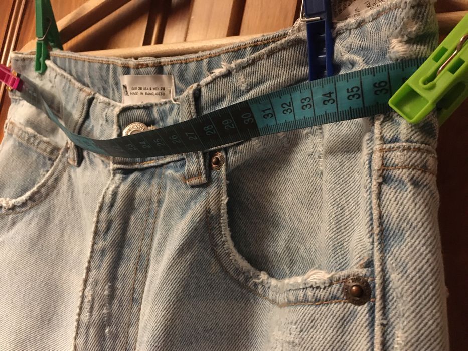 Spodnie jeansowe Zara M z wysokim stanem 38