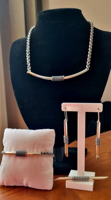 Srebrna bransoletka rurka 925