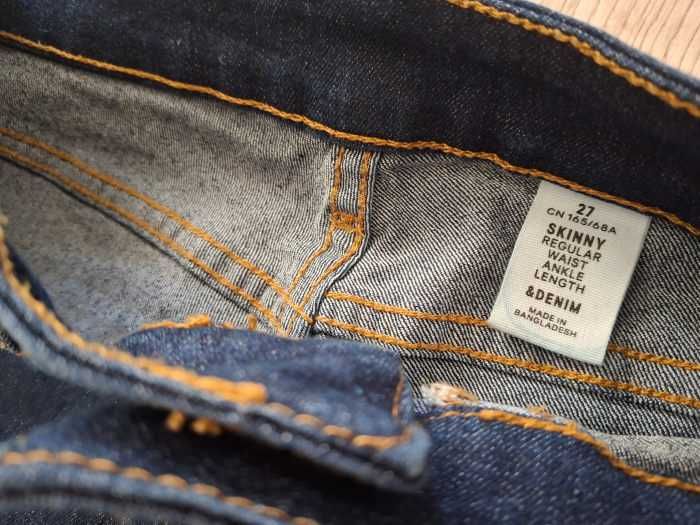 jeansy skinny regular weist rozm 27 rozciagliwe kolor stan bdb H&M