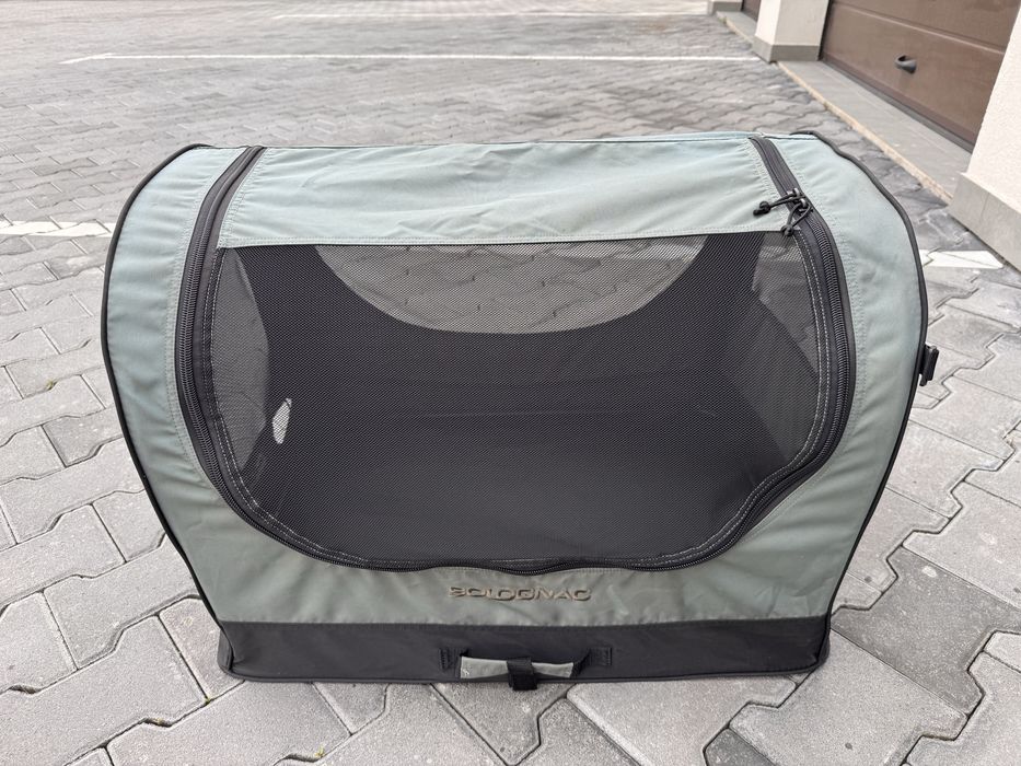 Переноска/клітка складана для собак/котів Solognac L (90 см x 60 см x 60 см) L