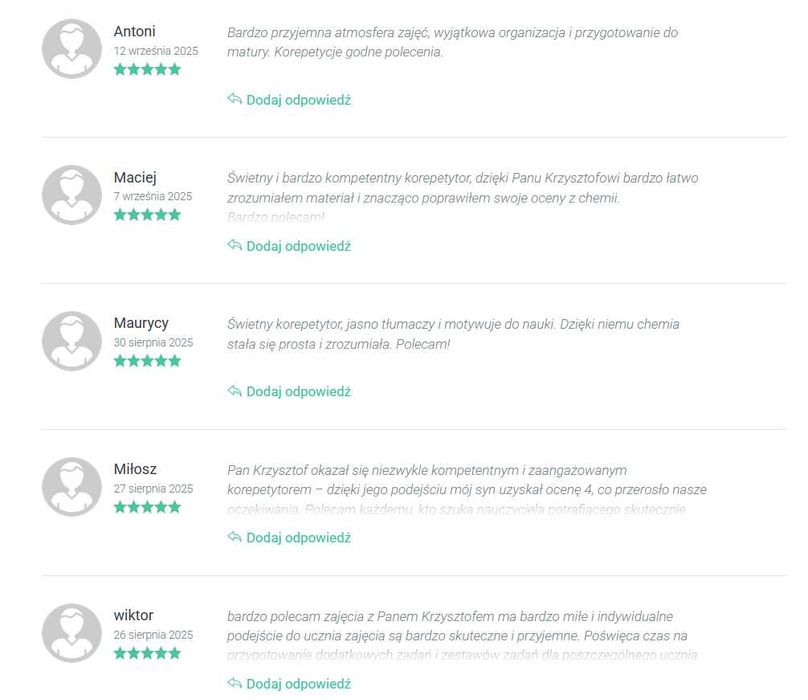 Korepetycje Chemia | Przygotowanie do matury | Doświadczenia chemiczne