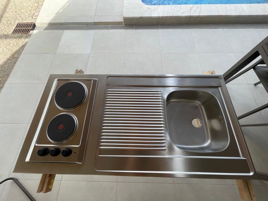 Dala inox com 2 placas eletricas