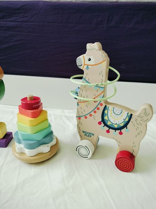 Lote brinquedos Montessori em madeira +12M