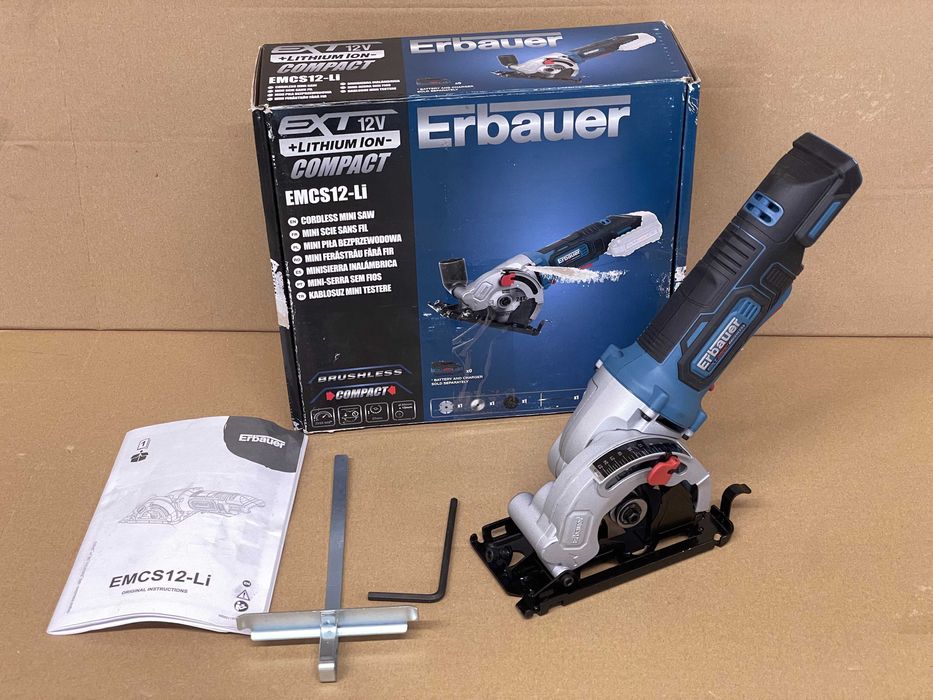 Akumulatorowa Mini pilarka tarczowa Zagłębiarka 12V 85mm Erbauer EMCS12-LI