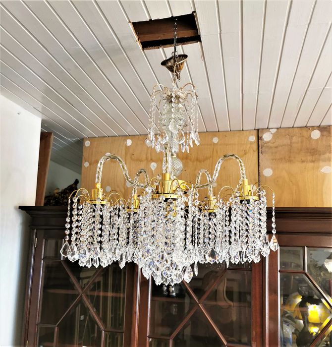 Lustre Cristal 5 Lâmpadas
