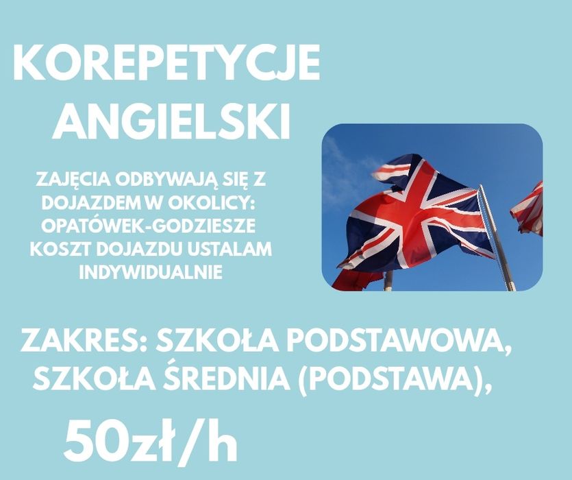 korepetycje angielski, chemia KALISZ OPATÓWEK GODZIESZE