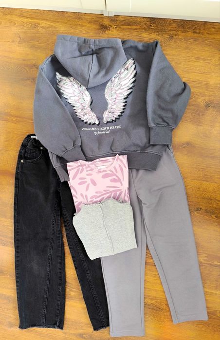 Zestaw ubrań spodnie bluza koszulki Zara, Reserved r. 1288