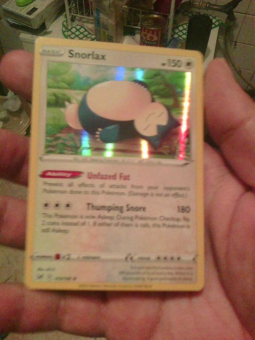 carta pokemon Snorlax 143/196 Holográfica