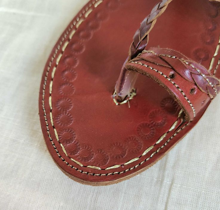 KOHbr Skórzane japonki kohalpuri 39 brązowe orientalne boho hippie