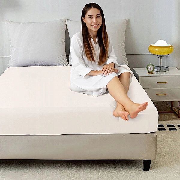 Prześcieradło z Gumką Bolzano Jednolite Bawełniane Gładkie 140x200