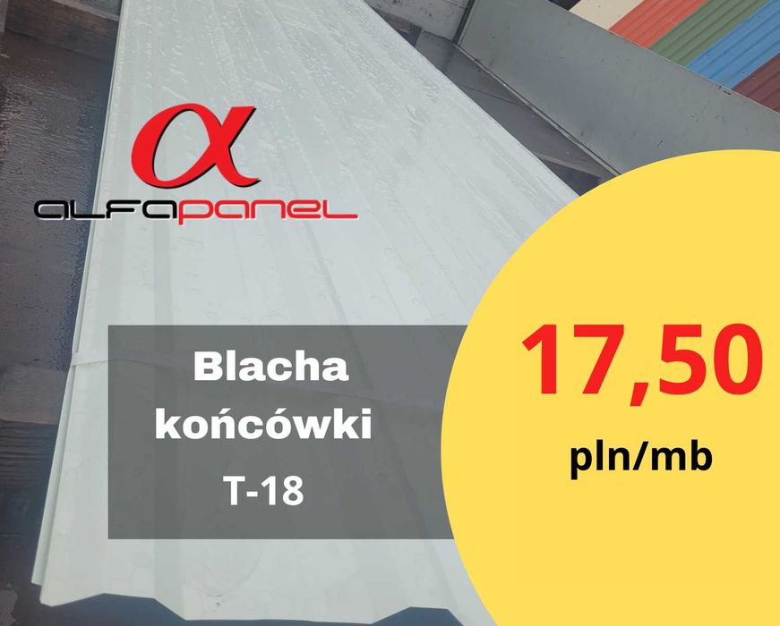 Blacha trapezowa T18, 2 gatunek pod wymiar / blachy trapezowe garaż