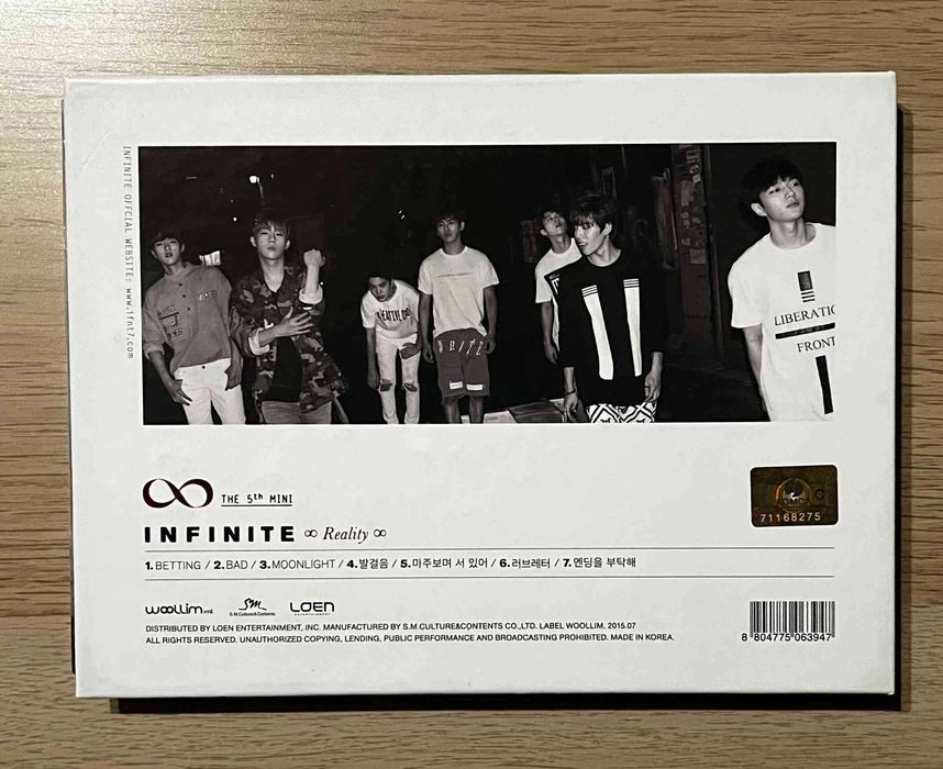Infinite – Reality - 5th Mini Album K-Pop CD