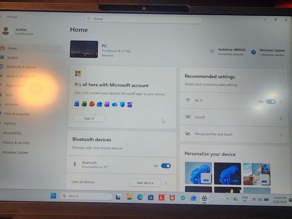 Portatil Lenovo Thinkpad Thinkbook 14 G7 IML