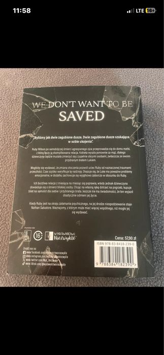 We don’t want to be saved- oliwia jura
