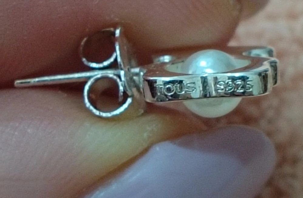 Brincos de prata da Tous