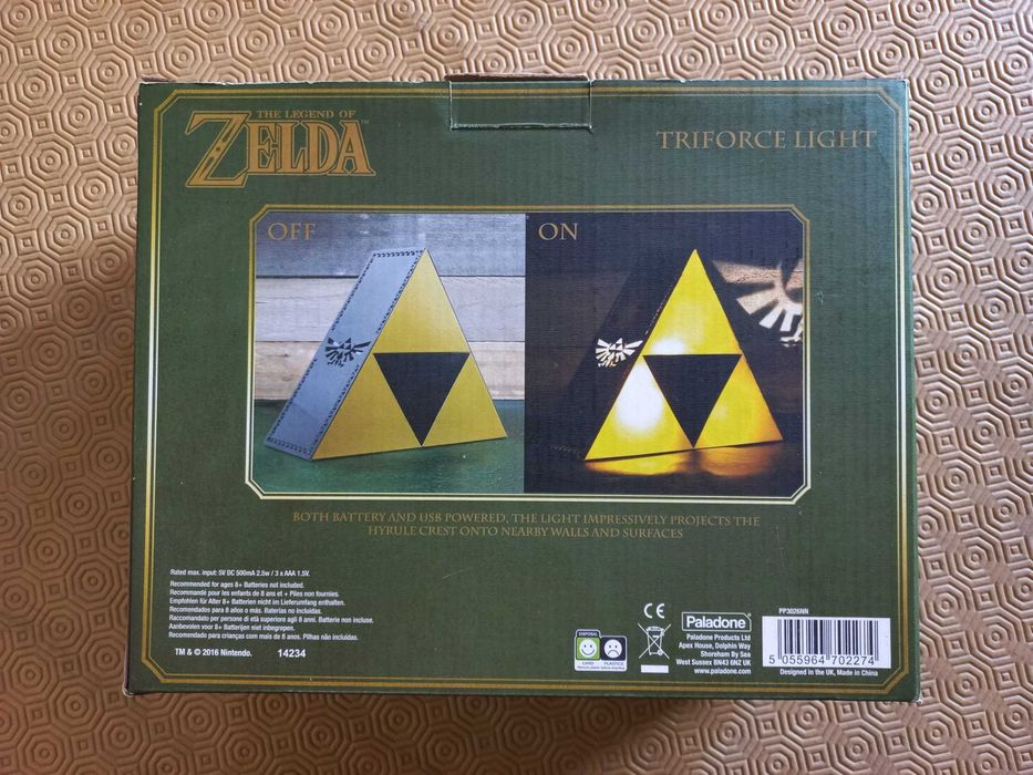 Candeeiro The Legend of Zelda Triforce Paladone