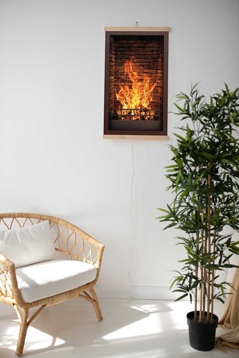 Карбоновий обігрівач-картина Тріо Камін