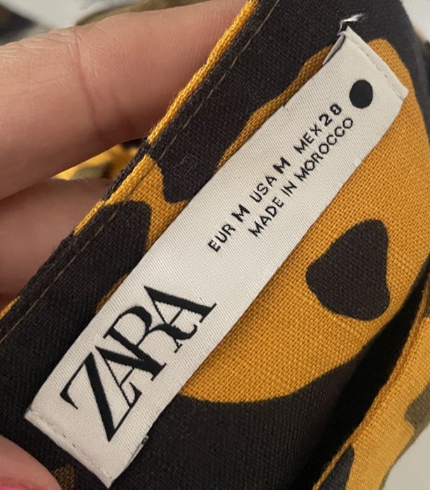 4E Zara spódnica moro nowoczesna kwiaty M mini urocza rarytas