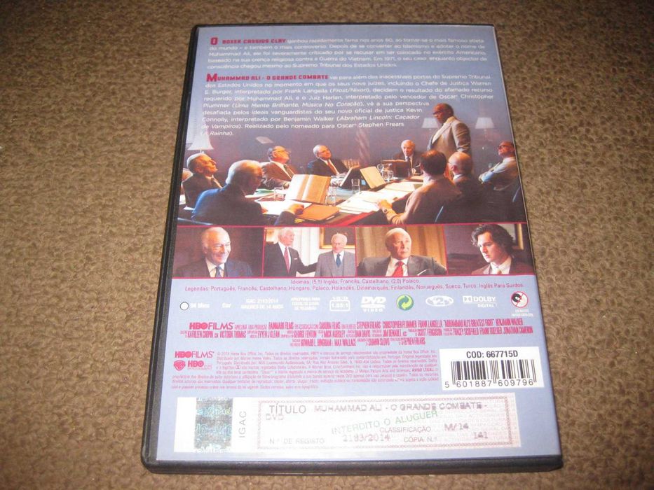 DVD "Muhammad Ali- O Grande Combate" com Christopher Plummer