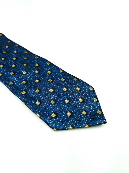 Tie Rack granatowy jedwabny krawat paz123