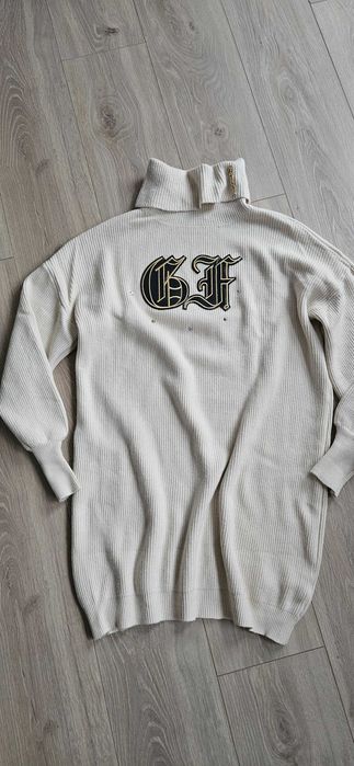 Golf sweter kardigan Fraggia premium roz. XXL kremowy z ozdobami