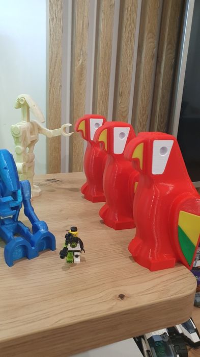 Duża papuga w stylu lego