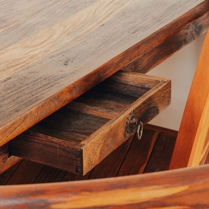 Stół lite drewno egzotyczne palisander odnowiony Kolonialny rustykalny