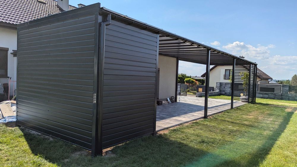 Zadaszenia tarasu pergole stalowe zadaszenia pod samochód garaże stal